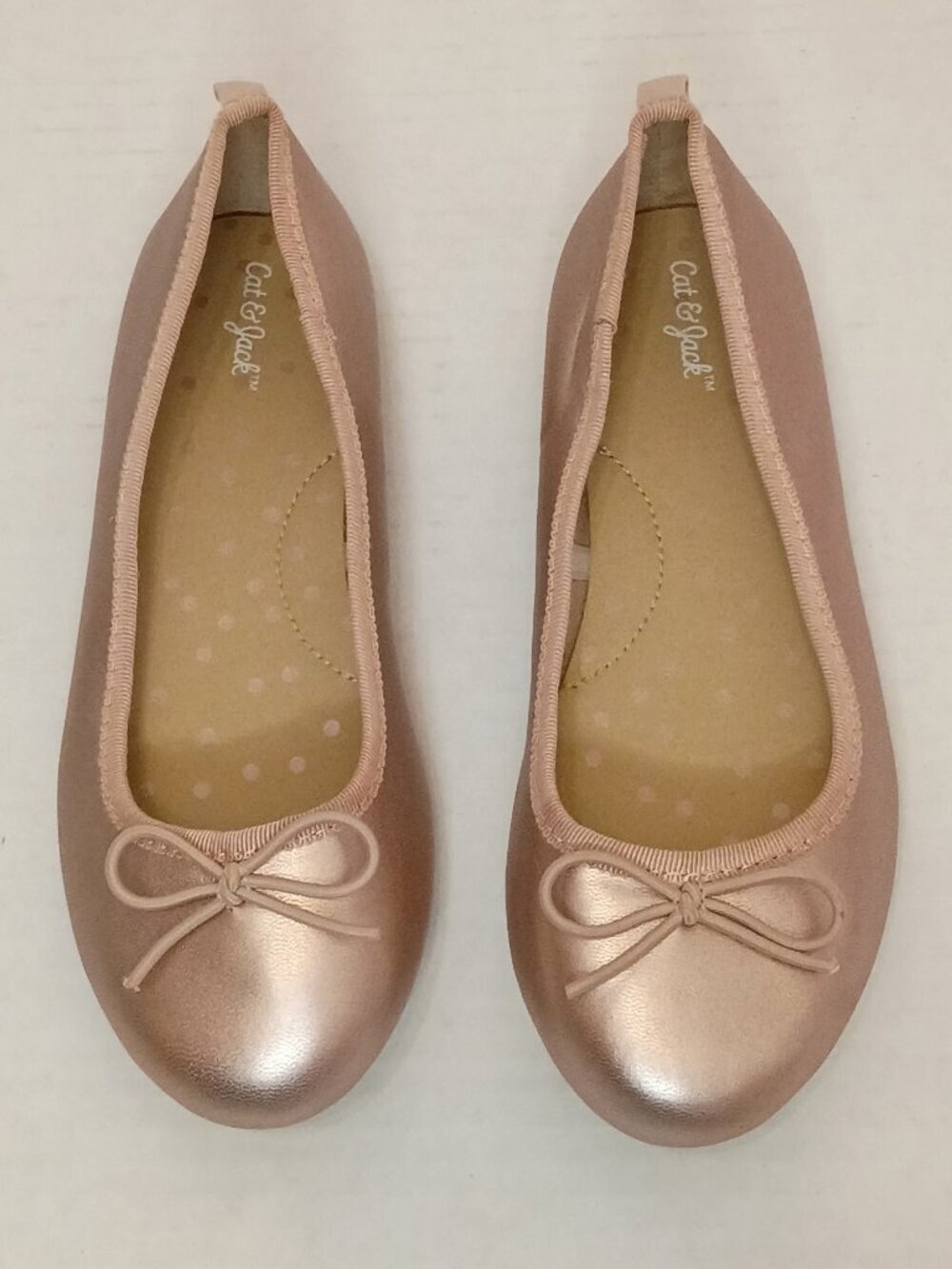 Cat & Jack Girls Rose Gold Ballet Flats Size 13 Youth